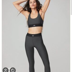 ALO Yoga Womens suit up set gray and black
